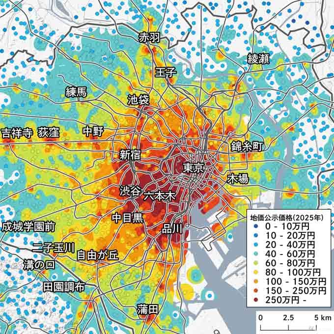画像・写真：データでわかる「都心」「近郊」「郊外」の境界線◇マック